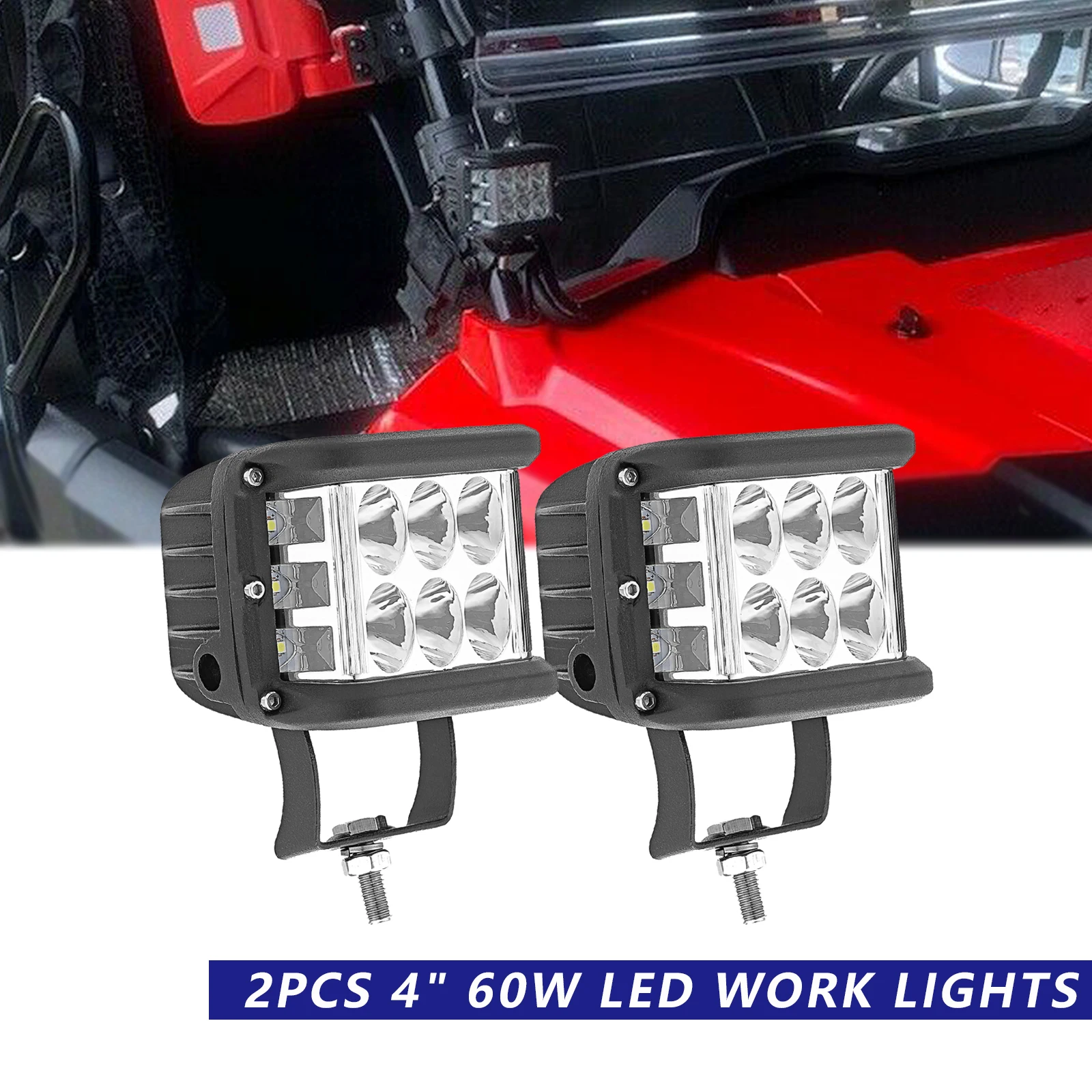 4" 60W LED Work Light Bar Cube Side Shooter Pod White Strobe Lamp SUV Truck High Quality Aluminum Alloy Car Work Light Accessory
4" 60W LED Work Light Bar Cube Side Shooter Pod White Strobe Lamp SUV Truck High Quality Aluminum Alloy Car Work Light Accessory
