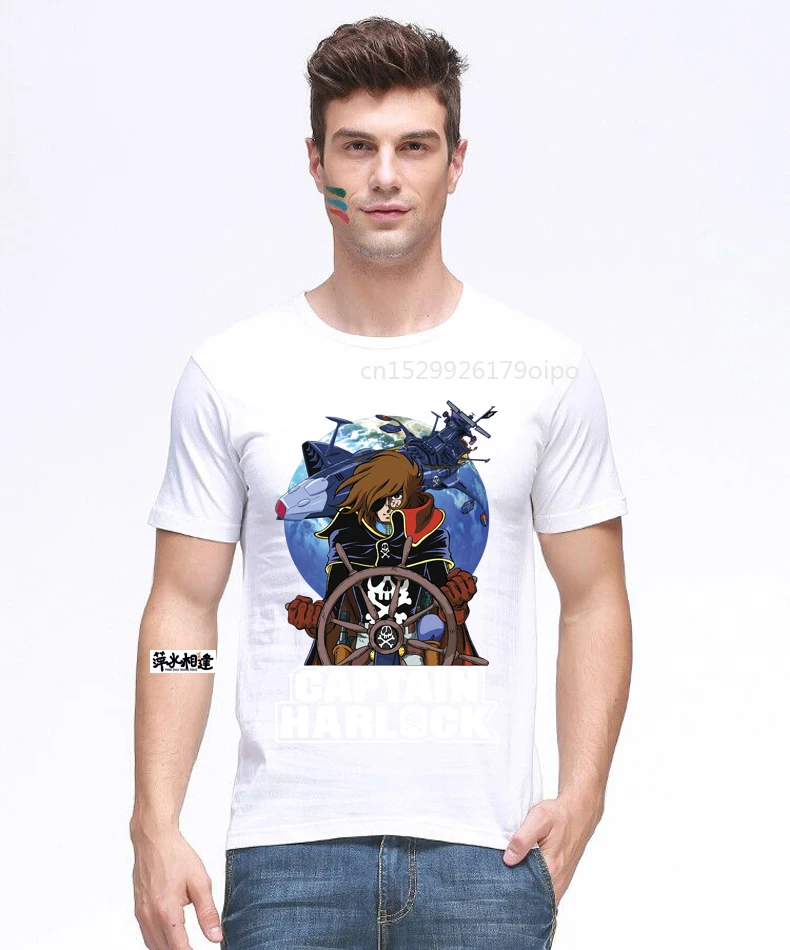 2019 Fashion Men T Shirt venta Natural camisas de algod n capit n Harlock T camisa por 
2019 Fashion Men T Shirt venta Natural camisas de algod n capit n Harlock T camisa por