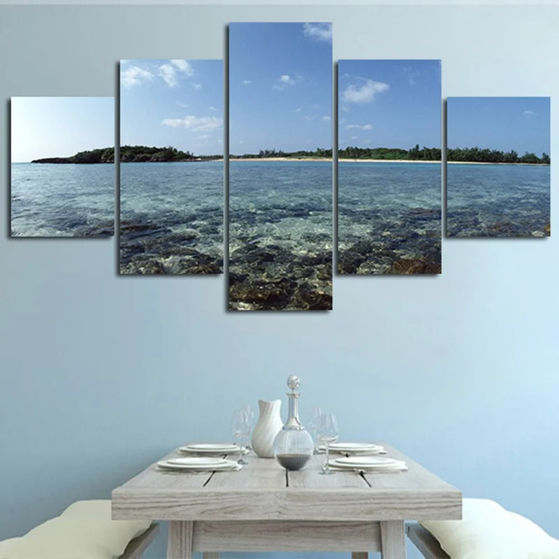 5 Piece Wall Art Canvas Painting Sea View Stone Is Land Modern Picture Art Paint Print Home Decor Poster For Living Room 
5 Piece Wall Art Canvas Painting Sea View Stone Is Land Modern Picture Art Paint Print Home Decor Poster For Living Room