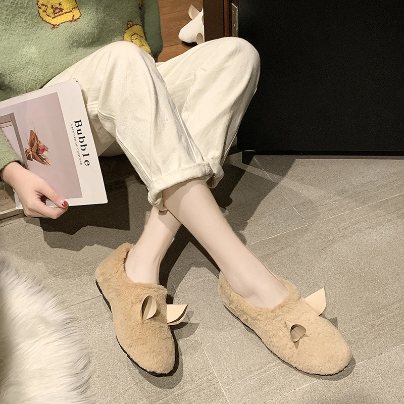 women's shoes driving shoes soft soft A pedal comfortable shoes Pea shoes female flat bottom suede rabbit hair ball U12-83
women's shoes driving shoes soft soft A pedal comfortable shoes Pea shoes female flat bottom suede rabbit hair ball U12-83