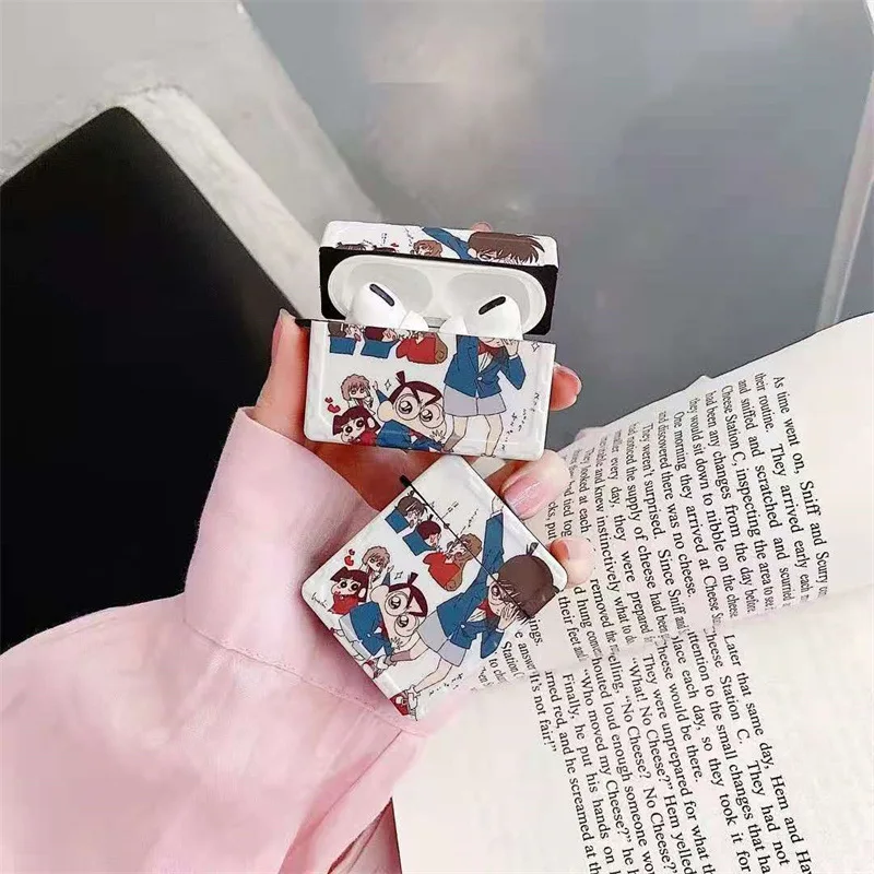Чехол из ПВХ для беспроводных Bluetooth-наушников AirPods 1, 2 Pro, с изображением героев мультфильмов Конан Куду Шиничи
Чехол из ПВХ для беспроводных Bluetooth-наушников AirPods 1, 2 Pro, с изображением героев мультфильмов Конан Куду Шиничи