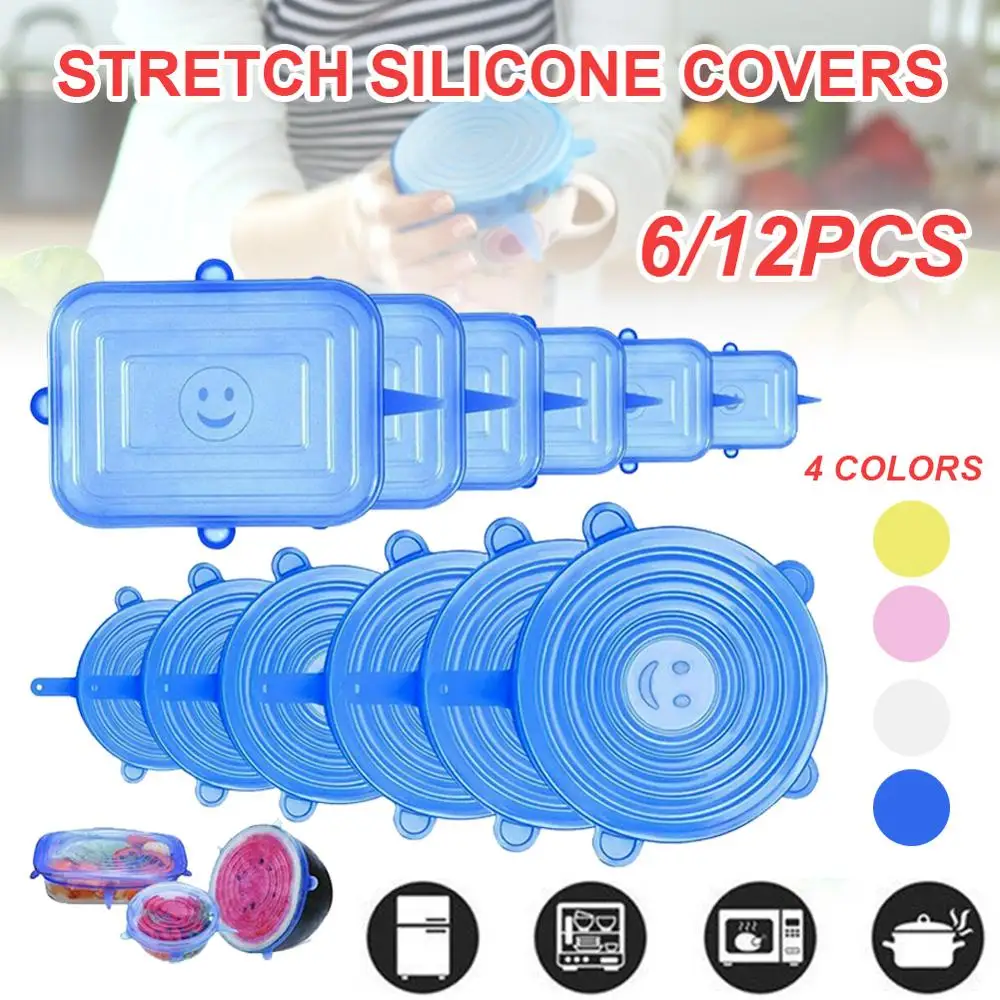 Dropshipping 6/12pcs Silicone Stretch Lids Universal Lid Silicone Bowl Pot Lid Silicone Cover Pan Cooking Food Fresh Bowl Cover
Dropshipping 6/12pcs Silicone Stretch Lids Universal Lid Silicone Bowl Pot Lid Silicone Cover Pan Cooking Food Fresh Bowl Cover