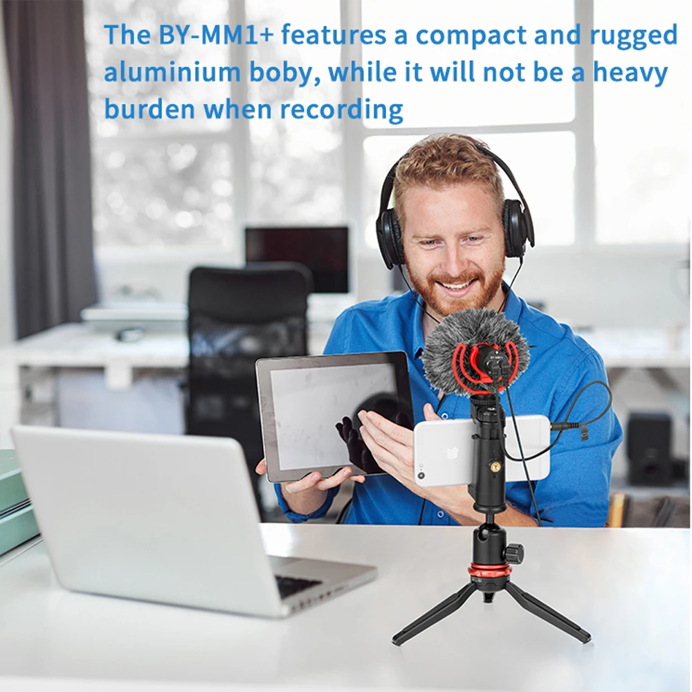 Кардиоидный микрофон BOYA BY-MM1 + 3 5 мм для смартфонов планшетов DSLR бытовых
