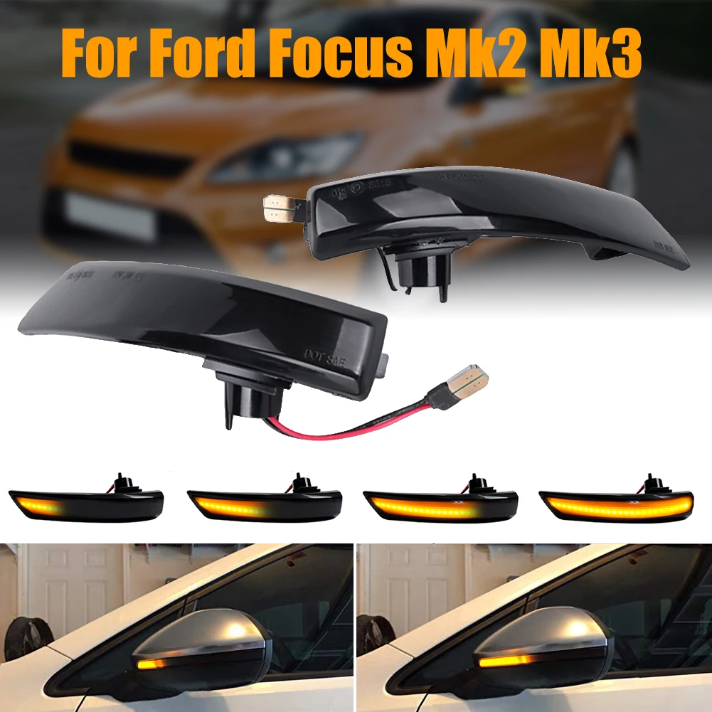 2PCS Dynamic Turn Signal Light LED Side Wing Blinker Light for Ford Focus 2 3 Mk2 Mk3 Rearview Mirror Indicator Lamp Accessories
2PCS Dynamic Turn Signal Light LED Side Wing Blinker Light for Ford Focus 2 3 Mk2 Mk3 Rearview Mirror Indicator Lamp Accessories