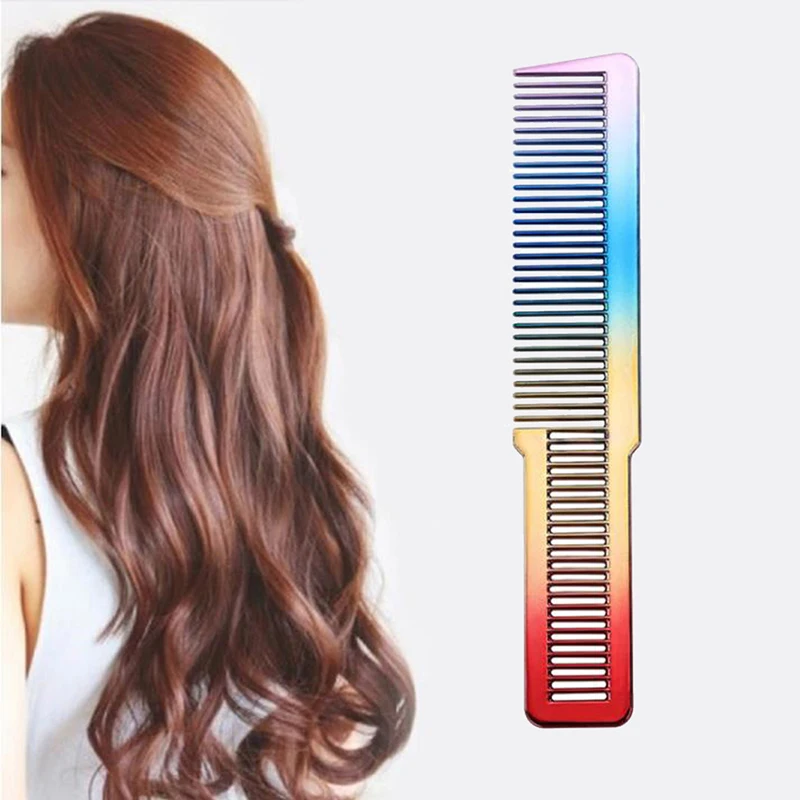 Electroplating Haircut Hairdresser Comb Colorful Rainbow Comb Portable Barber Hairdressing Tool Hair Salon Combs Brushes
Electroplating Haircut Hairdresser Comb Colorful Rainbow Comb Portable Barber Hairdressing Tool Hair Salon Combs Brushes