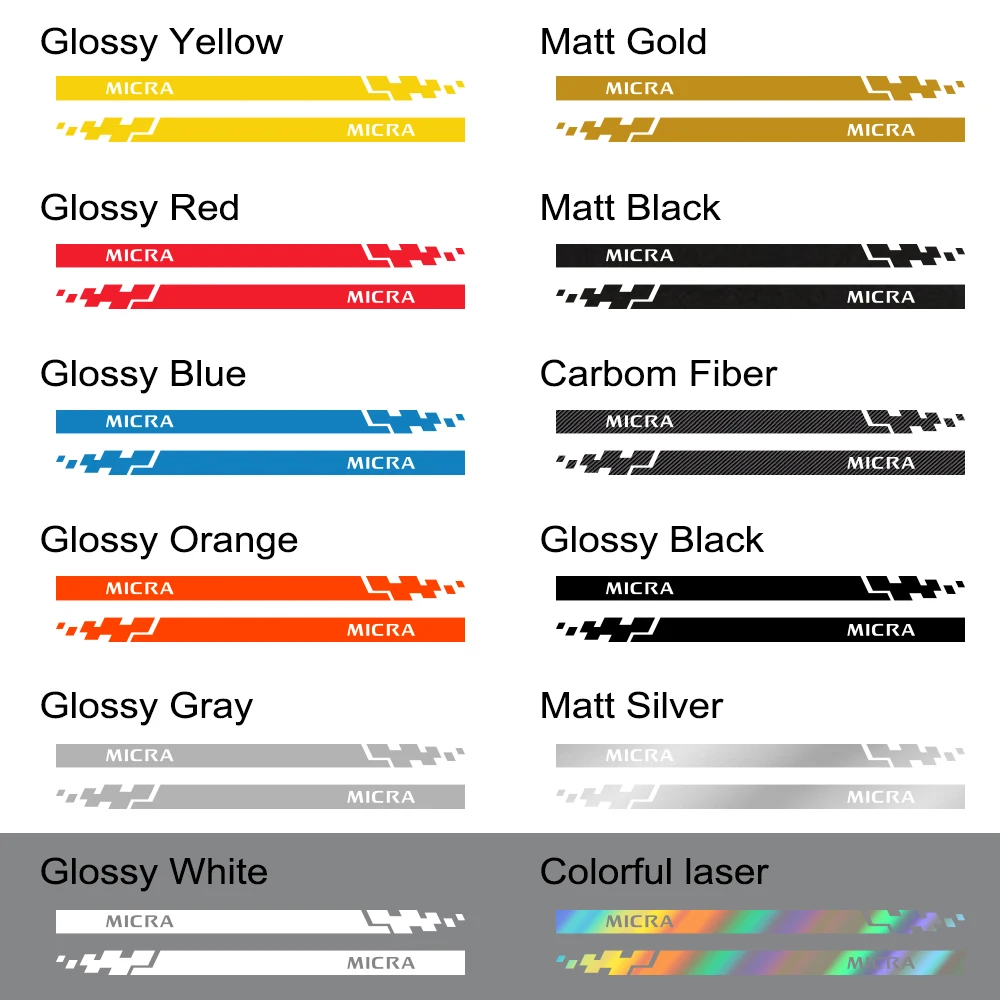 2pcs For Nissan Micra Both Side Car Door Skirt Sticker Vinyl Film Sport Stripes Racing Styling Auto Body Decals Car Accessories
2pcs For Nissan Micra Both Side Car Door Skirt Sticker Vinyl Film Sport Stripes Racing Styling Auto Body Decals Car Accessories