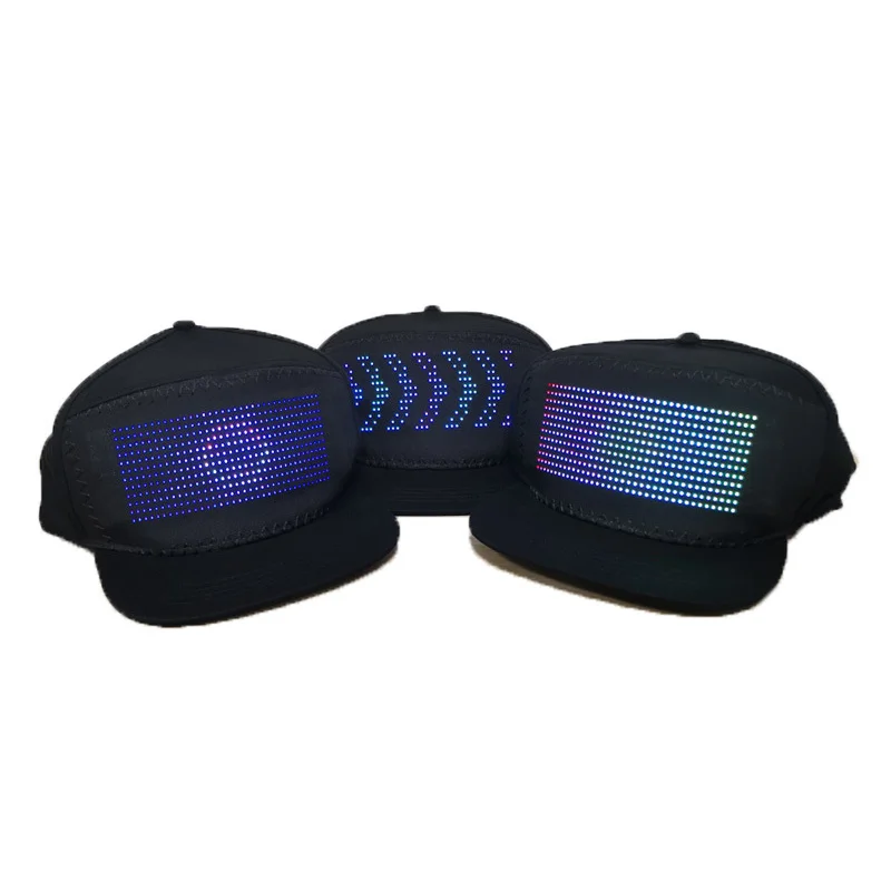 RGB Color Display Cap Message Scroll Animation Display Cap APP Control Suitable For DJ Bar Carnival Lighting Party Glowing Hat
RGB Color Display Cap Message Scroll Animation Display Cap APP Control Suitable For DJ Bar Carnival Lighting Party Glowing Hat