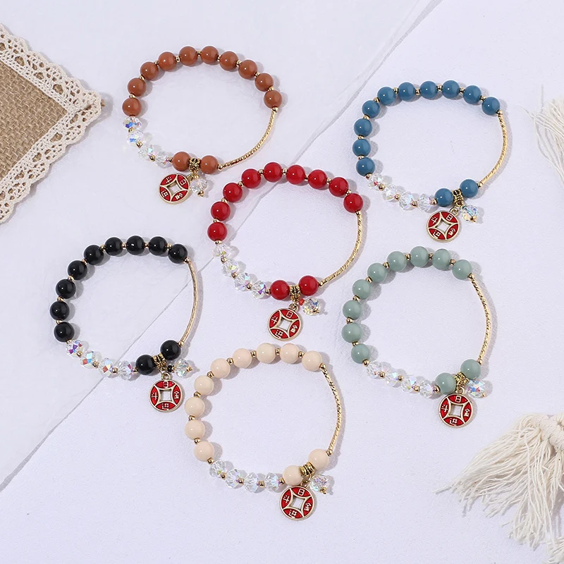 2021 New Korean Handmade Lucky Coin Bracelets & Bangles For Women Crystal Beads Charm Bracelets Female Jewelry Gifts
2021 New Korean Handmade Lucky Coin Bracelets & Bangles For Women Crystal Beads Charm Bracelets Female Jewelry Gifts