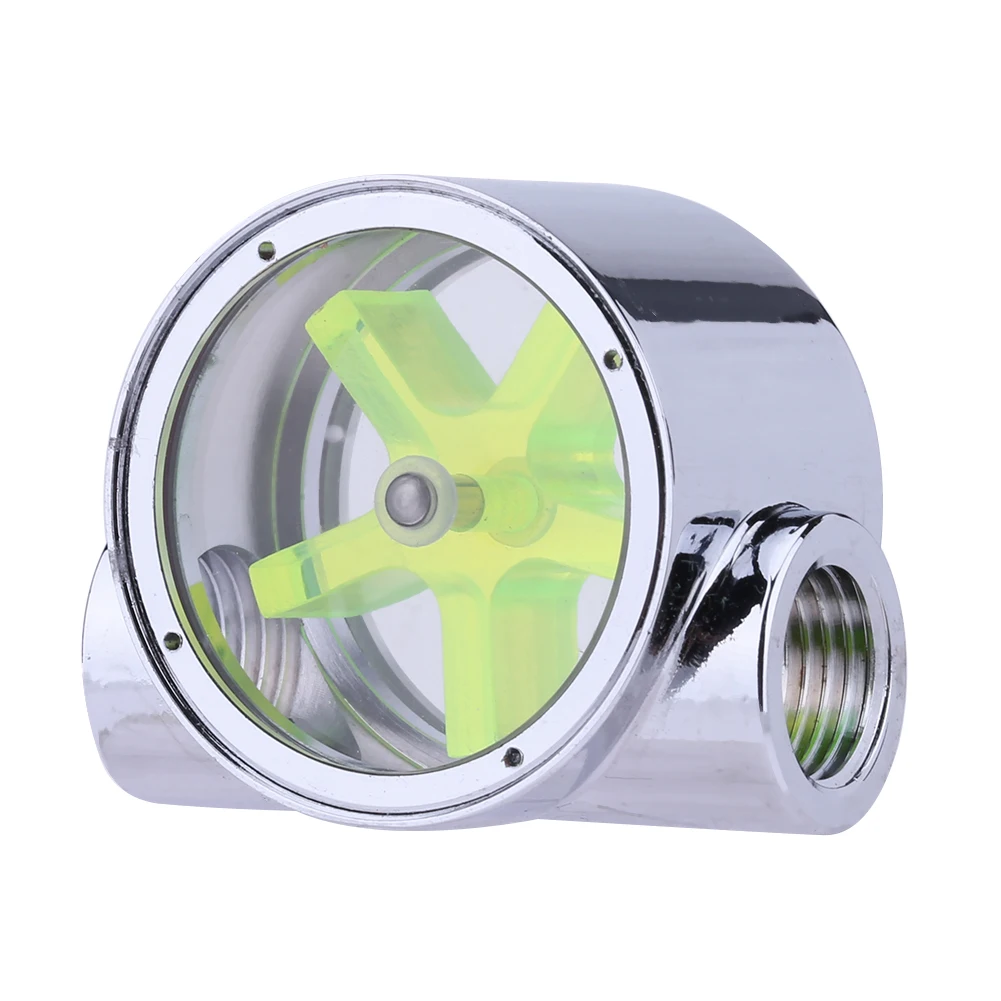 NEW Water Flow Meter Green Color G1/4 5-Leaves Impeller Metal Water Flow Meter For PC Water Cooling System
NEW Water Flow Meter Green Color G1/4 5-Leaves Impeller Metal Water Flow Meter For PC Water Cooling System