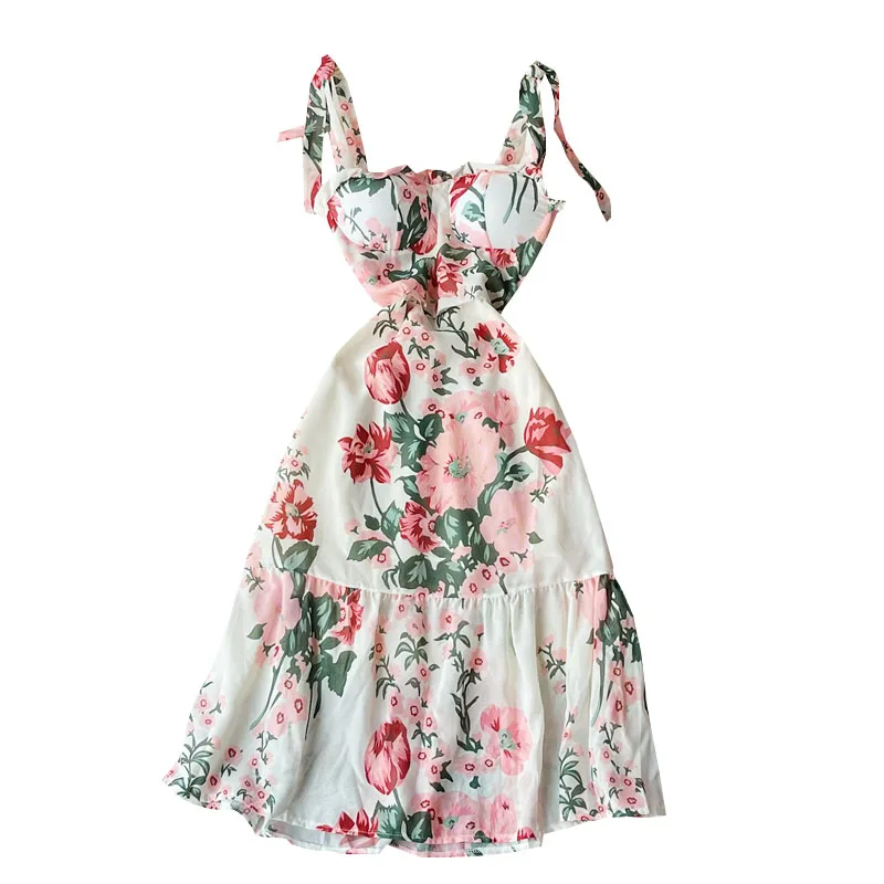 2021 summer French retro romantic suspender Chiffon floral sweet waist fishtail hip dress
2021 summer French retro romantic suspender Chiffon floral sweet waist fishtail hip dress