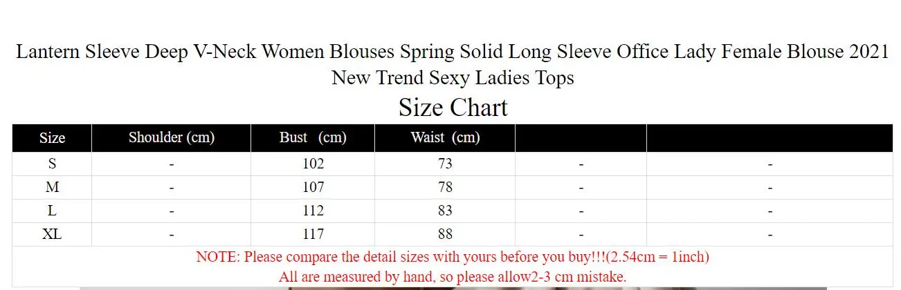 Lantern Sleeve Deep V-Neck Women Blouses Spring Solid Long Sleeve Office Lady Female Blouse 2021 New Trend Sexy Ladies Tops
Lantern Sleeve Deep V-Neck Women Blouses Spring Solid Long Sleeve Office Lady Female Blouse 2021 New Trend Sexy Ladies Tops