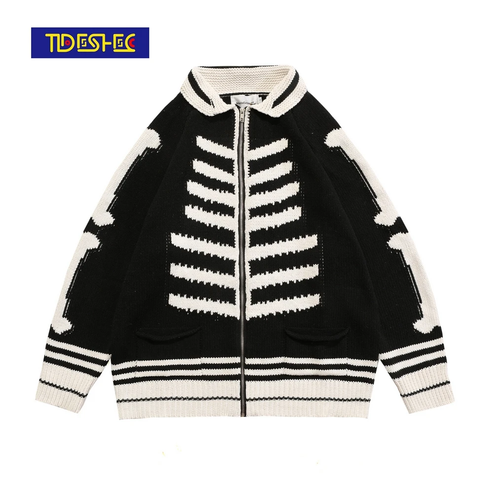 Men Women Sweater Zipper Jacket Skeleton Print Hip-hop Pullover Sweater Harajuku Streetwear Pullover 2021 winter Casual Hoodie
Men Women Sweater Zipper Jacket Skeleton Print Hip-hop Pullover Sweater Harajuku Streetwear Pullover 2021 winter Casual Hoodie