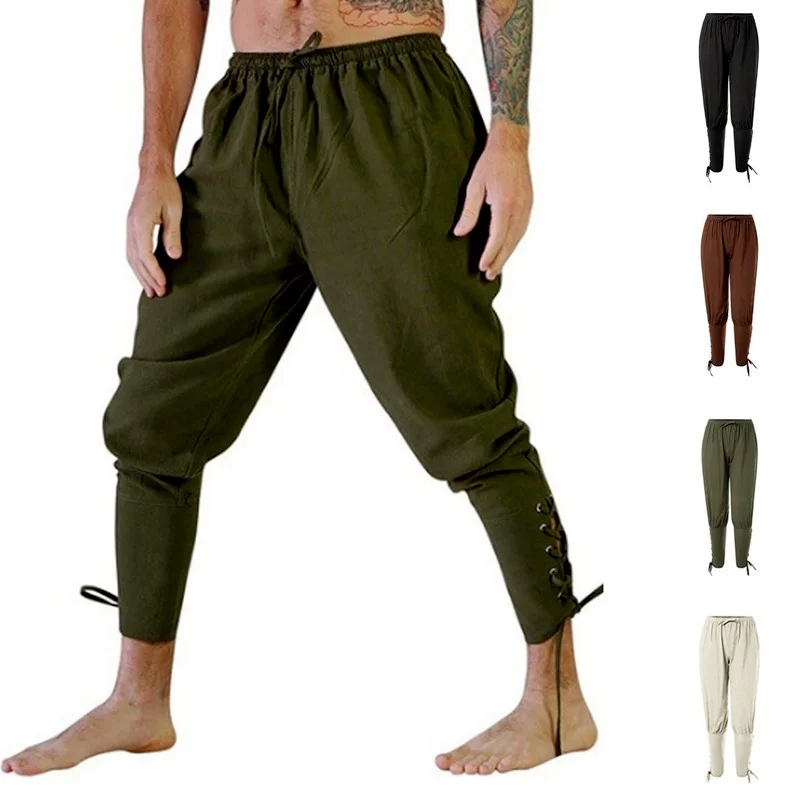 Autumn New Men's Casual Solid Color Harem Pants Trousers with Rope and Feet Pants Mens Dress Pants
Autumn New Men's Casual Solid Color Harem Pants Trousers with Rope and Feet Pants Mens Dress Pants
