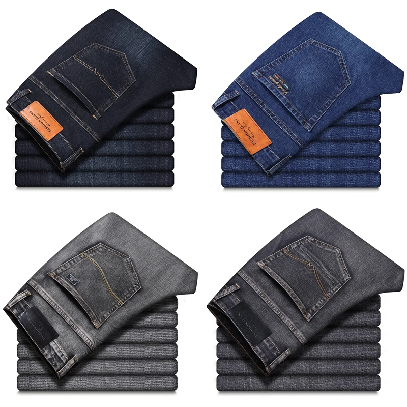 2021 New Men's Stretch Regular Fit Jeans Business Casual Classic Style Fashion Denim Trousers Male Black Blue Gray Pants
2021 New Men's Stretch Regular Fit Jeans Business Casual Classic Style Fashion Denim Trousers Male Black Blue Gray Pants