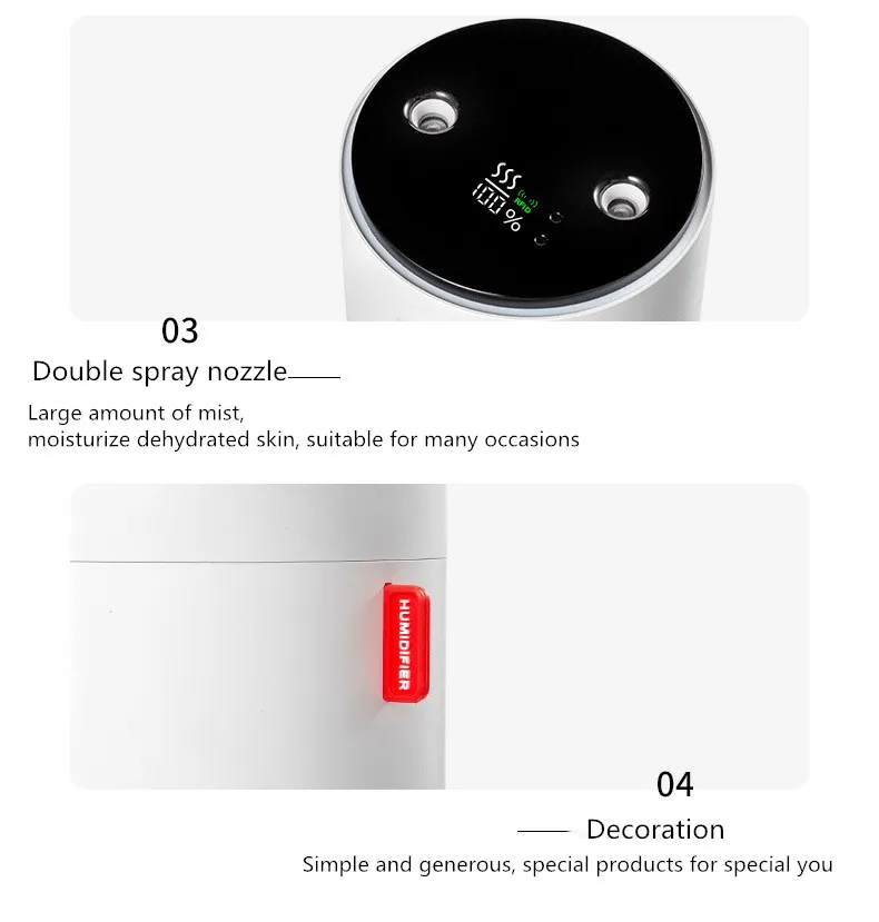 Gridxians new product J635 smart small humidifier, dual spray, large amount of fog, smart screen display, hand sensor adjustmen
Gridxians new product J635 smart small humidifier, dual spray, large amount of fog, smart screen display, hand sensor adjustmen