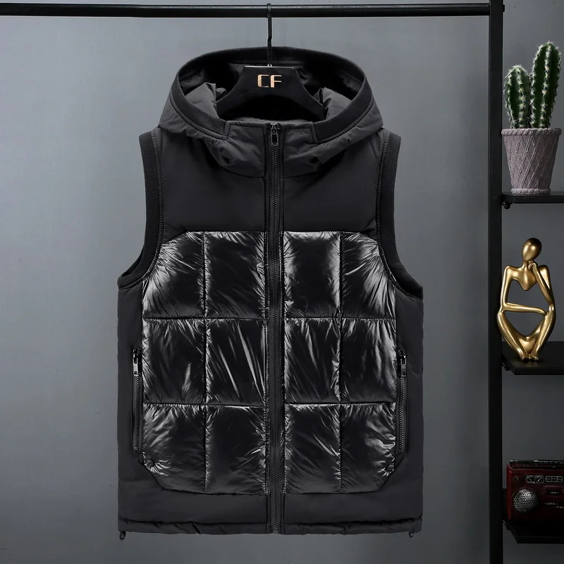 Autumn New Winter Fashion Down Cotton Vest Parkas Male Cotton Bright Sleeveless Jackets Men Casual Warm Waistcoat O458
Autumn New Winter Fashion Down Cotton Vest Parkas Male Cotton Bright Sleeveless Jackets Men Casual Warm Waistcoat O458