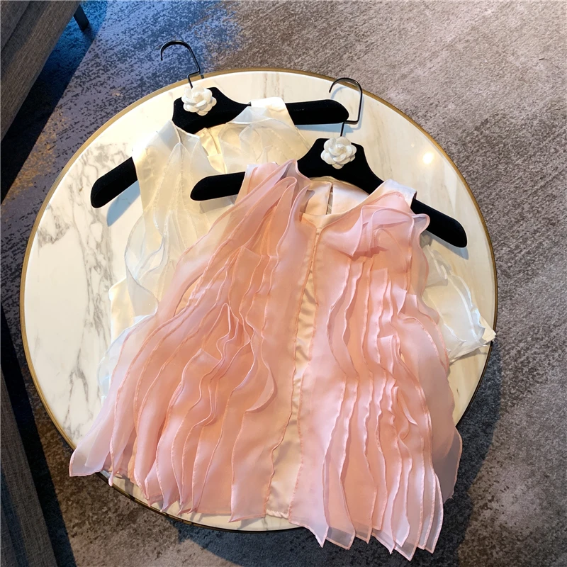 Crop Top Women 2020 Spring and Summer New Multi-Layer Ruffles Slim Sleeveless Chiffon Shirt Women Blouses Tops Girl Lady Tops
Crop Top Women 2020 Spring and Summer New Multi-Layer Ruffles Slim Sleeveless Chiffon Shirt Women Blouses Tops Girl Lady Tops