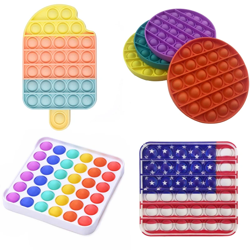 

Pop It Fidge Reliver Stress Toys Rainbow Push It Bubble Antistress Toys Adult Children Sensory Toy To Relieve Autism