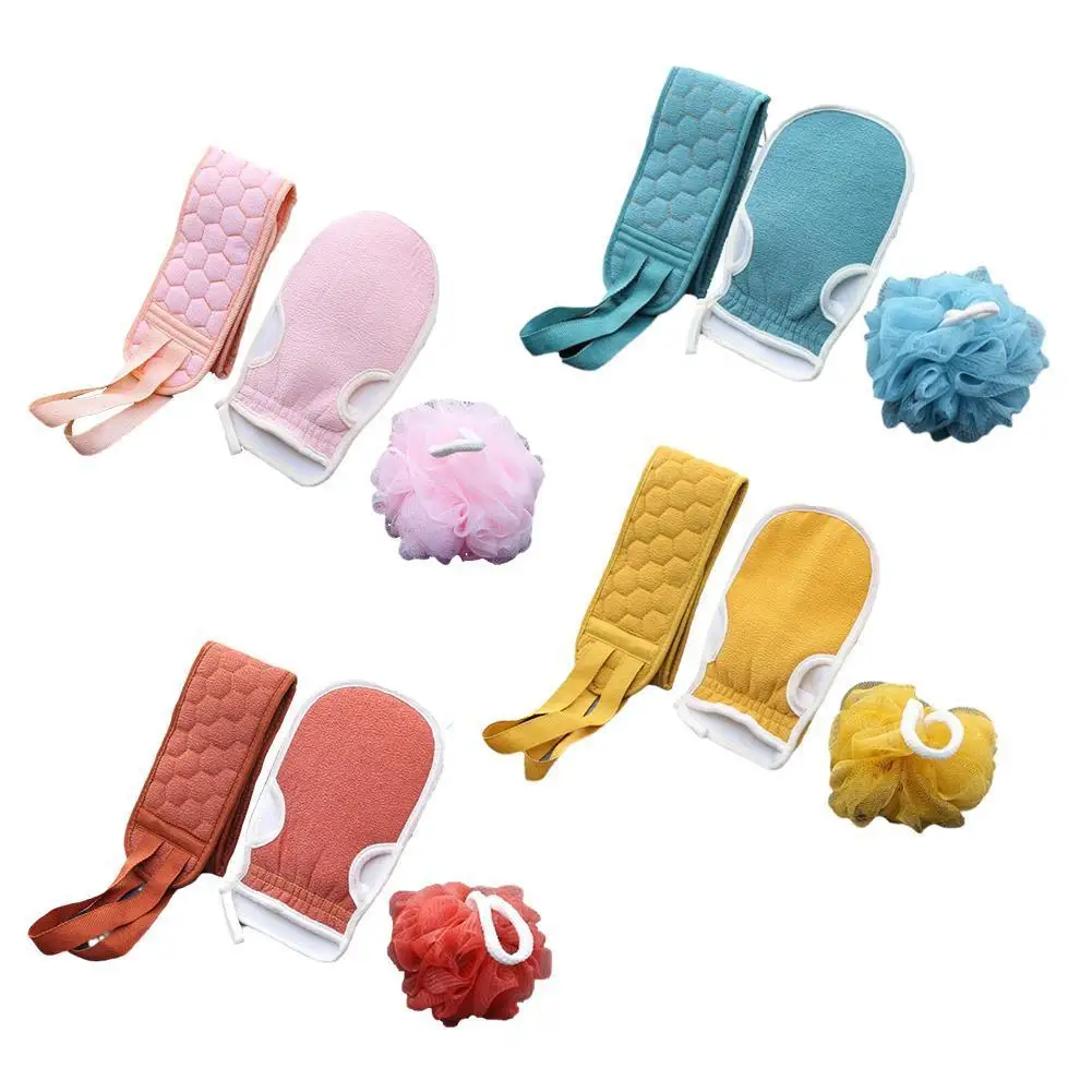 Three-piece Bath Ball Bath Brush Rubbing Thickened Bath Towel Mud Wipe Decontamination Bath Ball Set Long Strip Back Towel
Three-piece Bath Ball Bath Brush Rubbing Thickened Bath Towel Mud Wipe Decontamination Bath Ball Set Long Strip Back Towel