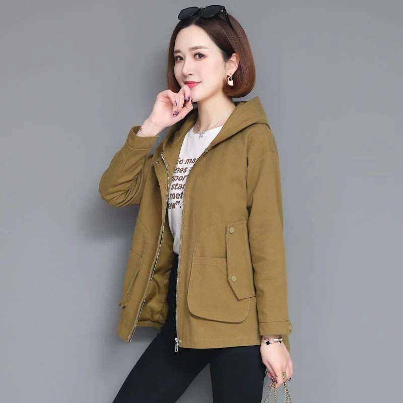Women's Clothing New Autumn Long Sleeve Short Women Jackets Loose Hooded Windbreaker Jacket Casual Female Tops Coats Mujer
Women's Clothing New Autumn Long Sleeve Short Women Jackets Loose Hooded Windbreaker Jacket Casual Female Tops Coats Mujer