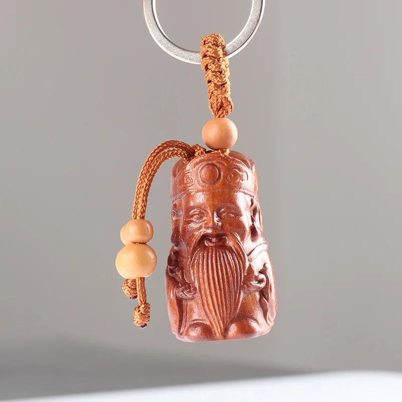 Chinese Traditional Mahogany Carving The God of Wealth Car/Bag/Purse Key Ring Pendant Keychain Amulet Pendant All The Best Chain
Chinese Traditional Mahogany Carving The God of Wealth Car/Bag/Purse Key Ring Pendant Keychain Amulet Pendant All The Best Chain