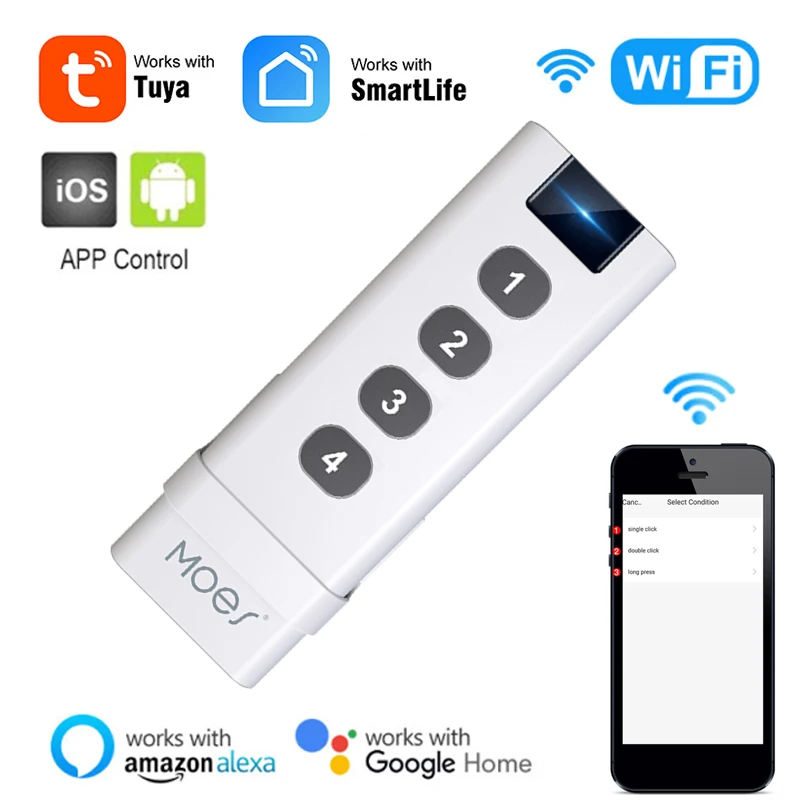 Беспроводной переключатель для умного дома Tuya ZigBee, дистанционное управление 4 групп, портативное устройство для автоматизации умного дома ...
Беспроводной переключатель для умного дома Tuya ZigBee, дистанционное управление 4 групп, портативное устройство для автоматизации умного дома ...