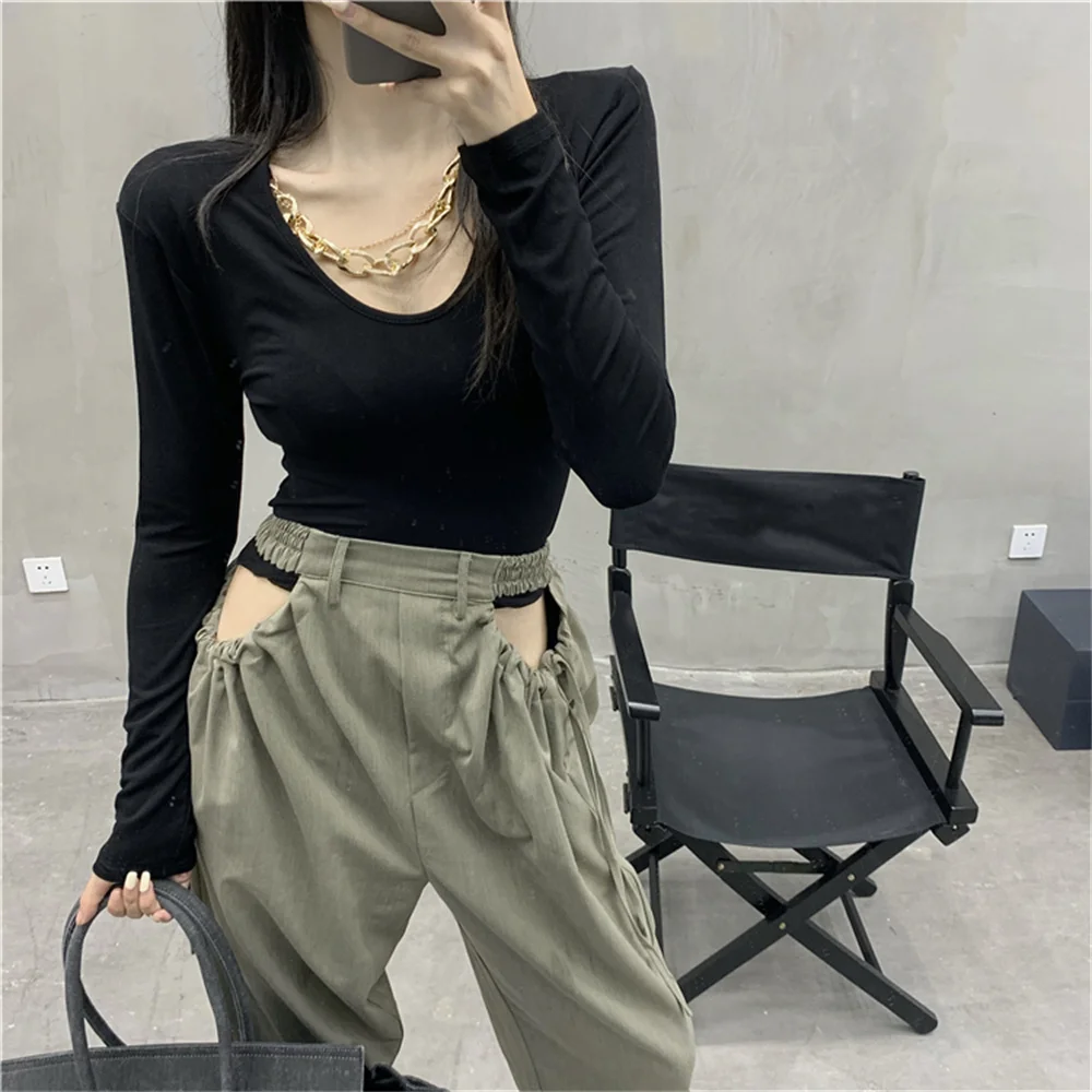 Alien Kitty Cotton Chain Sexy Slim T-Shirt Women New Pure Color Plus Size All Match 2021 Autumn Bottom Korea Stylish Hot Tops
Alien Kitty Cotton Chain Sexy Slim T-Shirt Women New Pure Color Plus Size All Match 2021 Autumn Bottom Korea Stylish Hot Tops
