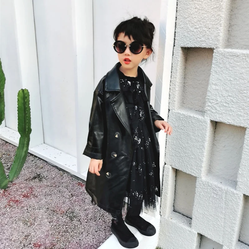 Fashion Girls PU Leather Jackets And Coats Kids Long Jackets For Boys Leather Coat Spring Autumn Jackets For Girls Children Coat
Fashion Girls PU Leather Jackets And Coats Kids Long Jackets For Boys Leather Coat Spring Autumn Jackets For Girls Children Coat