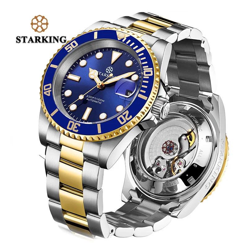Starking Men Watch Brand Automatic Mechanical Sports 100M Waterproof Sport Male Sapphire WristWatch Relogio Masculino Rolexable
Starking Men Watch Brand Automatic Mechanical Sports 100M Waterproof Sport Male Sapphire WristWatch Relogio Masculino Rolexable