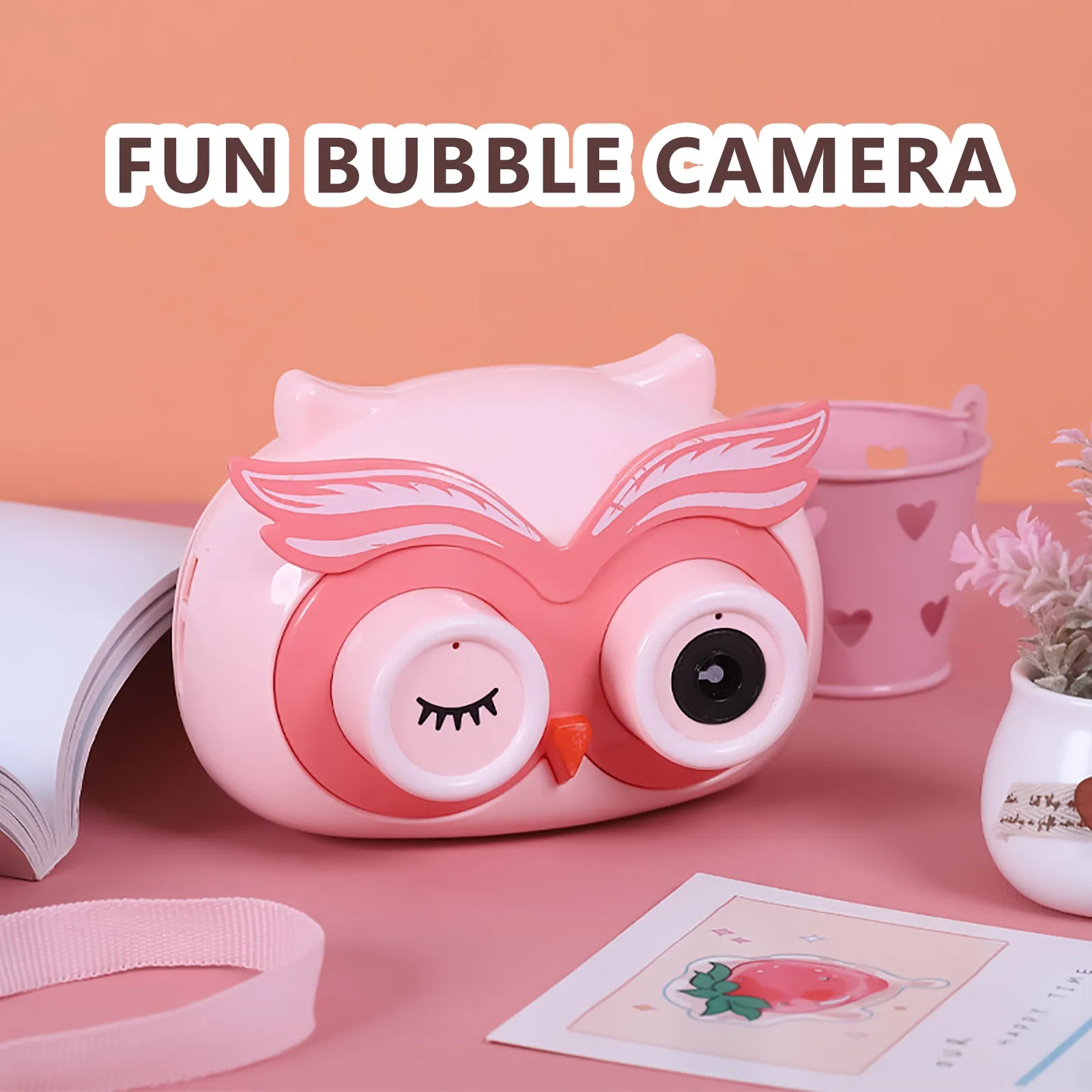 Children's Camera Bubble Machine Toy owl Electric Music Toy Outdoor Sports Bubbler Maker For Kids Birthday Gift Soap Blow Bubble
Children's Camera Bubble Machine Toy owl Electric Music Toy Outdoor Sports Bubbler Maker For Kids Birthday Gift Soap Blow Bubble