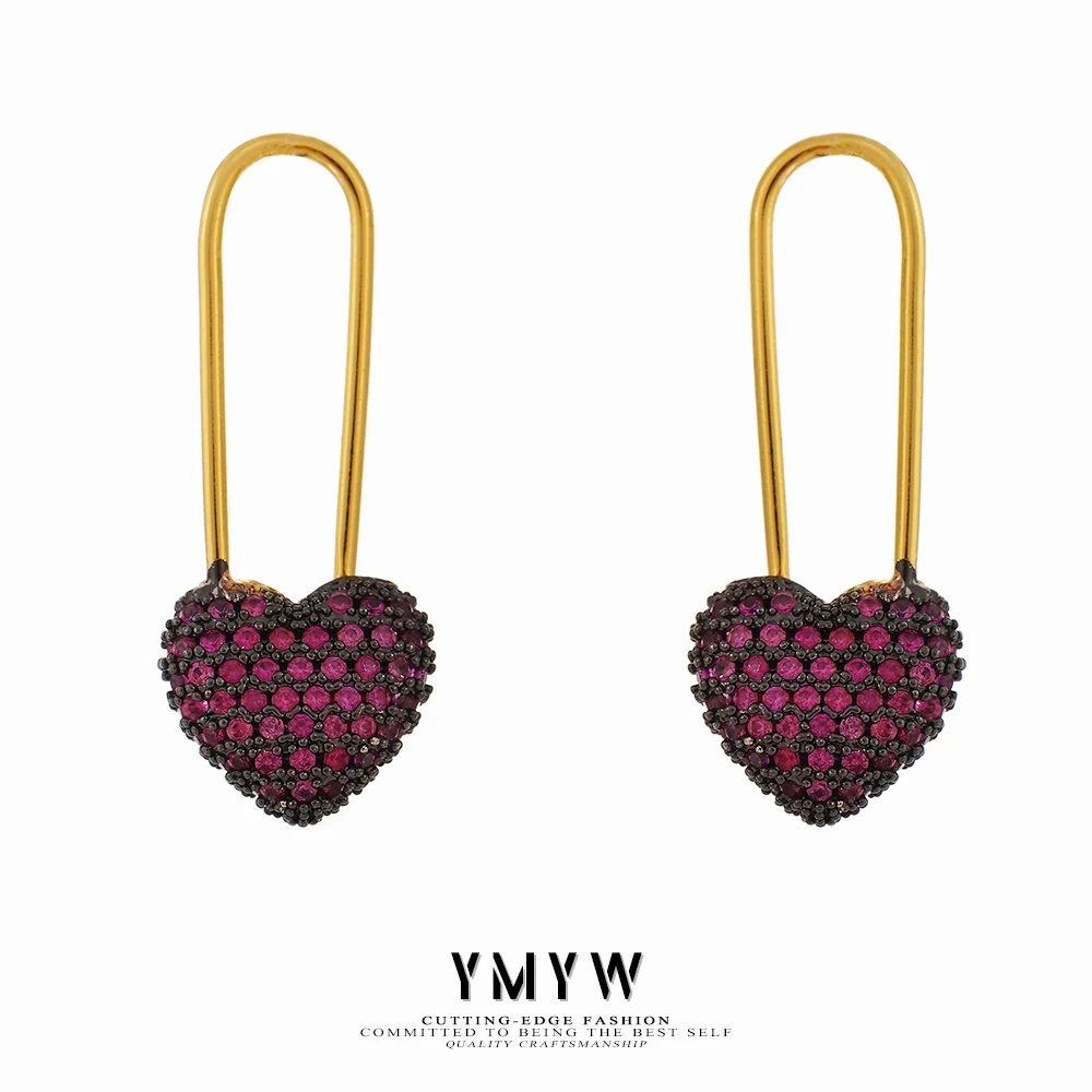 YMYW Heart Earrings Purple Cubic Zirconia Romantic Earrings Simple Copper Metal Women Trendy Jewelry сережки необычные Gala Gift
YMYW Heart Earrings Purple Cubic Zirconia Romantic Earrings Simple Copper Metal Women Trendy Jewelry сережки необычные Gala Gift
