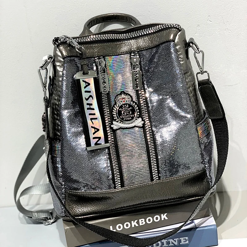 High Quality Leather Woman Backpack Rhinestone Diamond Large School Bags Mochila Multifunction Bolsa Female Fashion Luxury Purse
High Quality Leather Woman Backpack Rhinestone Diamond Large School Bags Mochila Multifunction Bolsa Female Fashion Luxury Purse