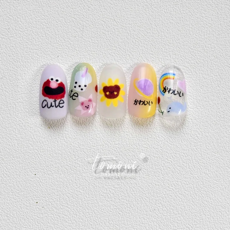 5D Stickers for Nail Cartoon Animal Sun Star Flower Nail Art Decorations Stereoscopic Sticker Accessories Anaglyph Effect Design
5D Stickers for Nail Cartoon Animal Sun Star Flower Nail Art Decorations Stereoscopic Sticker Accessories Anaglyph Effect Design