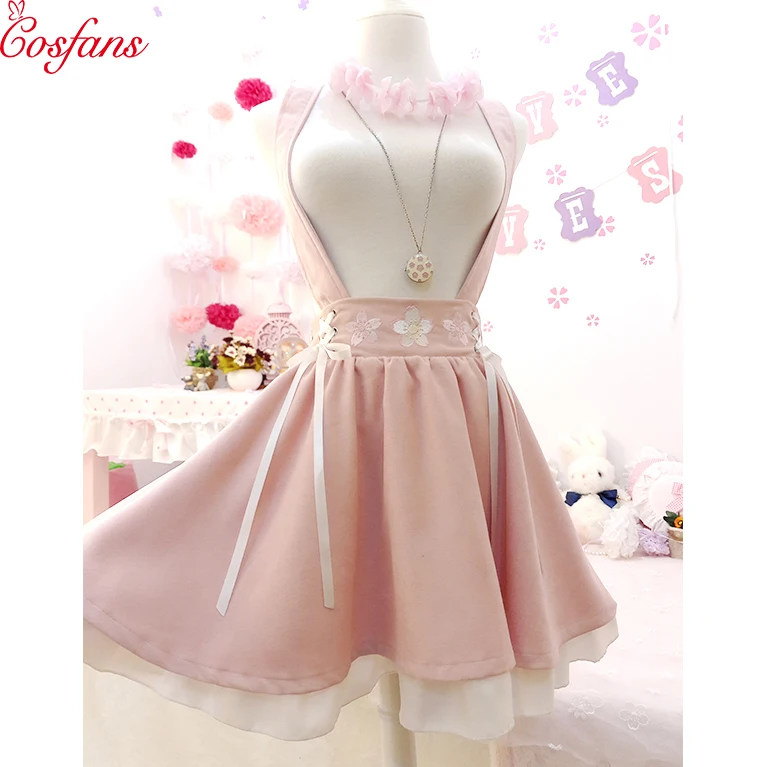 Женская короткая юбка в японском стиле Lolita lovelive для костюмированной вечеринки с вышивкой Sakura 
Женская короткая юбка в японском стиле Lolita lovelive для костюмированной вечеринки с вышивкой Sakura