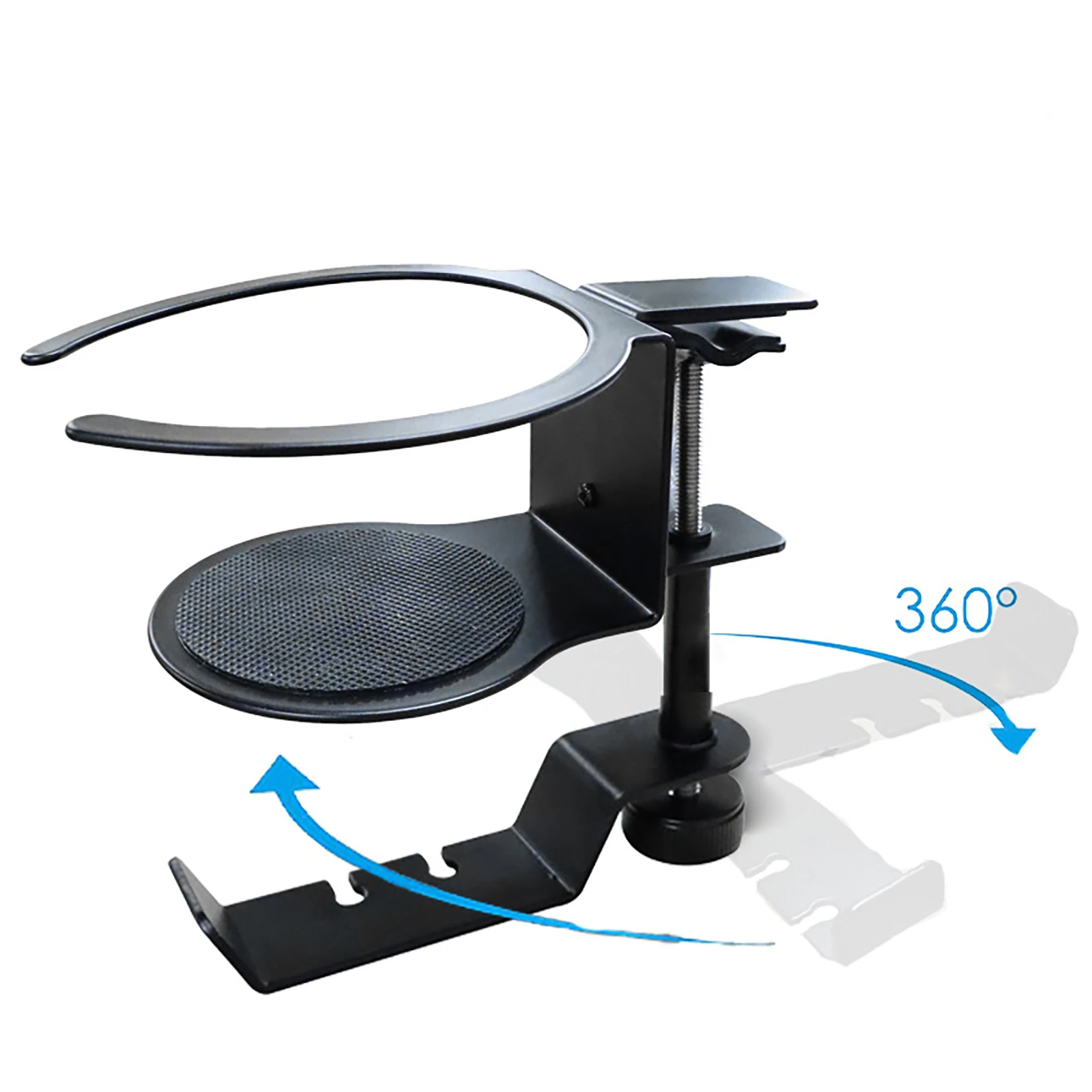 2 In 1 Metal Headphone Cup Holder 360 Degree Rotatable Hook And Cup Base Mount Can Be Stably Fixed On A Panel Of 5-50mm
2 In 1 Metal Headphone Cup Holder 360 Degree Rotatable Hook And Cup Base Mount Can Be Stably Fixed On A Panel Of 5-50mm
