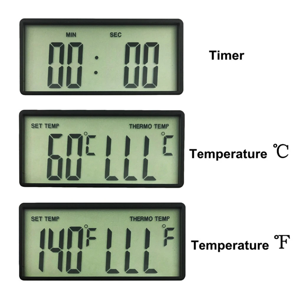 Kitchen Food Oven Thermometer Stainless Steel Probe With Timer Alarm Digital Meat Thermometer For Grilling Smoker BBQ Cooking
Kitchen Food Oven Thermometer Stainless Steel Probe With Timer Alarm Digital Meat Thermometer For Grilling Smoker BBQ Cooking