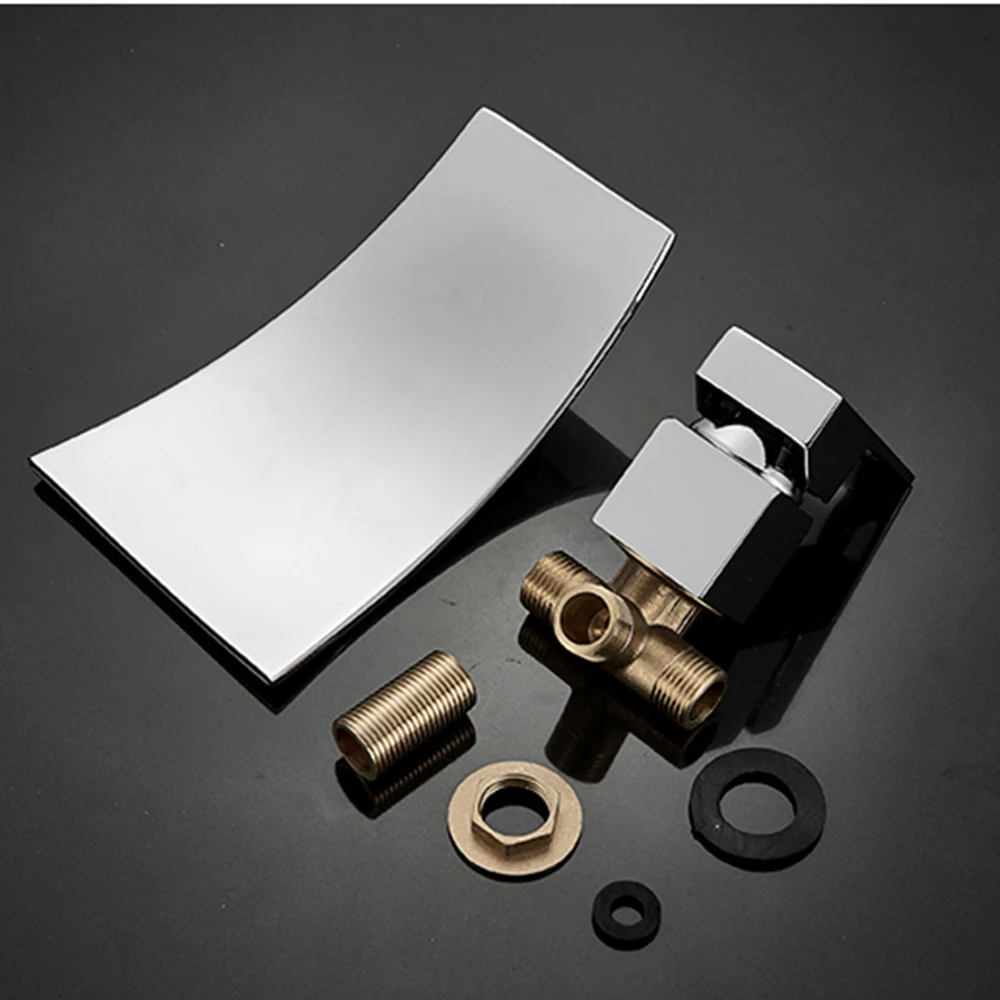 Chrome Bathroom Faucet Matte Black Wall Mounted Waterfall Basin Faucets Single Lever Washing Basin Taps Hot Cold Mixer Tap
Chrome Bathroom Faucet Matte Black Wall Mounted Waterfall Basin Faucets Single Lever Washing Basin Taps Hot Cold Mixer Tap