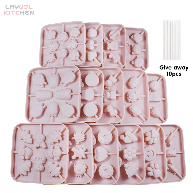 Cartoon Animal Lollipop Mold 27 Kinds Of Food Grade Silicone Chocolate Fudge Candy Silicone Mold Baking Cake Decoration Tool
Cartoon Animal Lollipop Mold 27 Kinds Of Food Grade Silicone Chocolate Fudge Candy Silicone Mold Baking Cake Decoration Tool