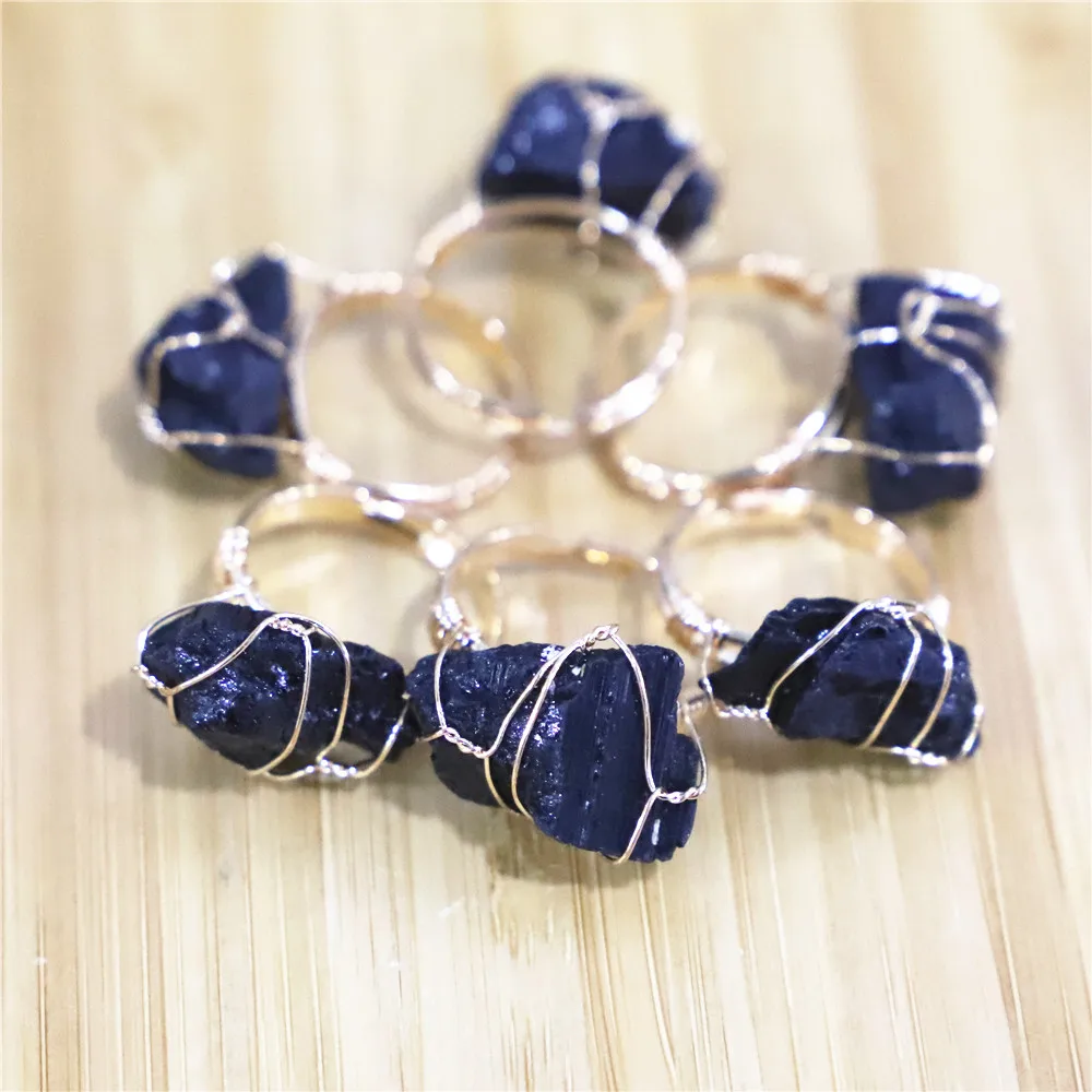 6pcs Natural Stone Gold-color Adjustable Ring Irregular Black Tourmaline Blue Crystal Finger Rings for Women Trendy Jewelry
6pcs Natural Stone Gold-color Adjustable Ring Irregular Black Tourmaline Blue Crystal Finger Rings for Women Trendy Jewelry