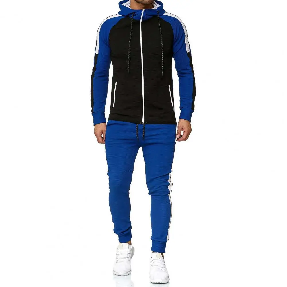 Men Autumn Winter Hoodie Coat Drawstring Pants Stripe Patchwork Outfit Tracksuit
Men Autumn Winter Hoodie Coat Drawstring Pants Stripe Patchwork Outfit Tracksuit