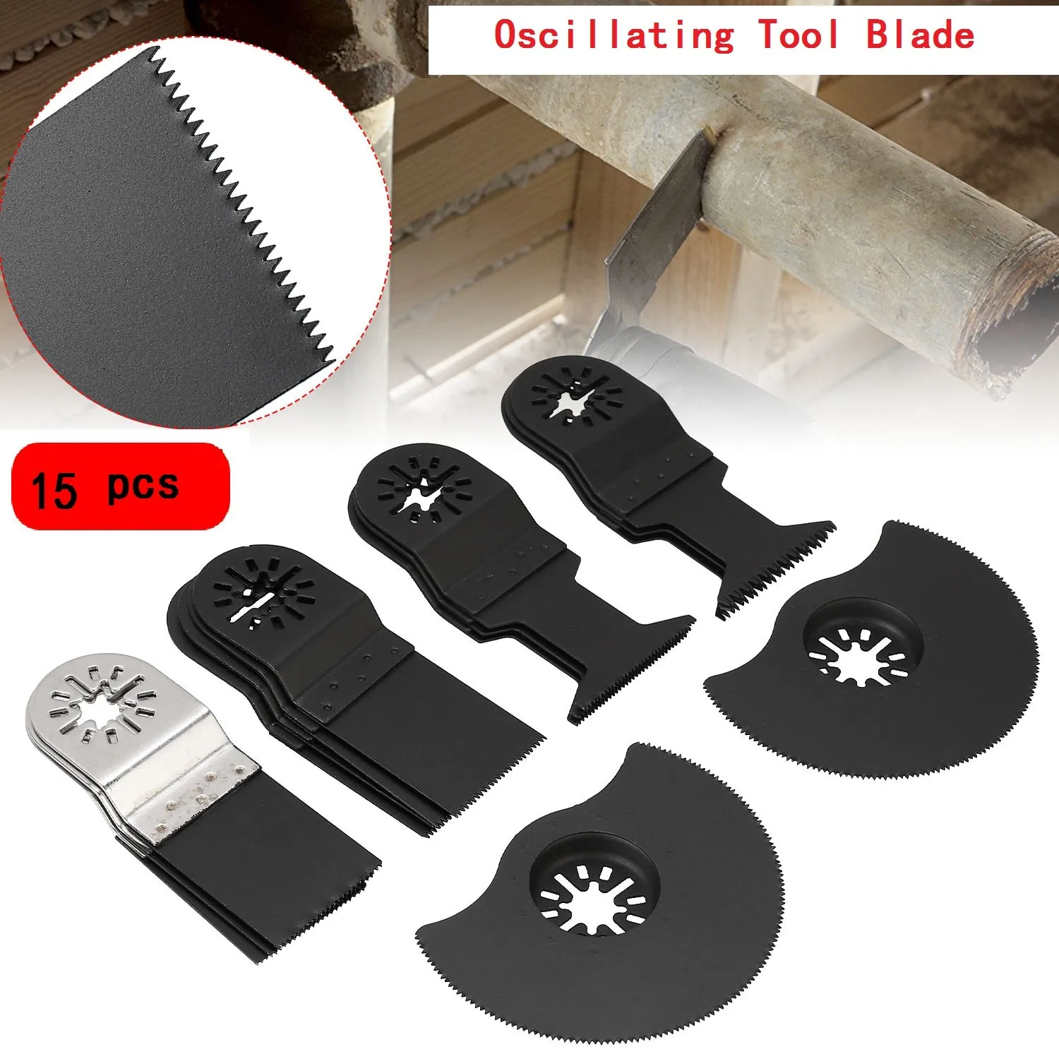 15Pcs Carbon Steel Saw Blades 95mm Multifunctional Tool Accessory Fit Fein Ryobi BSH MKT Black & Decker Chicago Multitool Tool
15Pcs Carbon Steel Saw Blades 95mm Multifunctional Tool Accessory Fit Fein Ryobi BSH MKT Black & Decker Chicago Multitool Tool