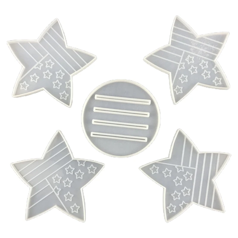 N0HE Star Coaster Resin Mold 4 Pieces Coaster Mold with 1 Piece Coaster Holder Storage Mold Epoxy Resin Casting Home Decor
N0HE Star Coaster Resin Mold 4 Pieces Coaster Mold with 1 Piece Coaster Holder Storage Mold Epoxy Resin Casting Home Decor