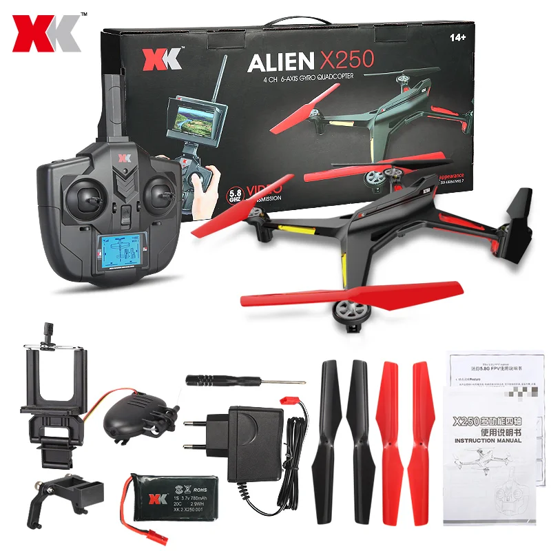 XK X250 WIFI FPV with 2MP Camera 4CH 6 Axis RC Quadcopter RTF Compatible With Futaba S-FHSS Christmas gifts
XK X250 WIFI FPV with 2MP Camera 4CH 6 Axis RC Quadcopter RTF Compatible With Futaba S-FHSS Christmas gifts