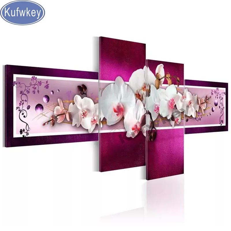 4 pcs Diamond mosaic Pink orchids image Full Square round drill Cross stitch Embroidery diy Diamond Painting flower Home Decor
4 pcs Diamond mosaic Pink orchids image Full Square round drill Cross stitch Embroidery diy Diamond Painting flower Home Decor
