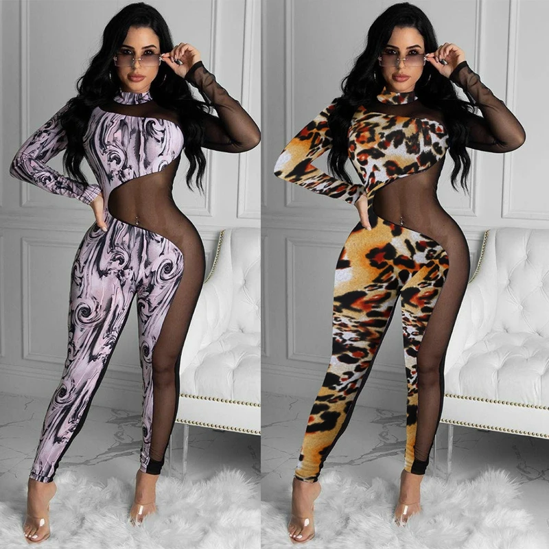 2021 New Fashion Leopard Mesh See Though Patchwork Jumpsuits Turtleneck Cut Out Back One Piece Overall Bodycon Nightclub Party
2021 New Fashion Leopard Mesh See Though Patchwork Jumpsuits Turtleneck Cut Out Back One Piece Overall Bodycon Nightclub Party