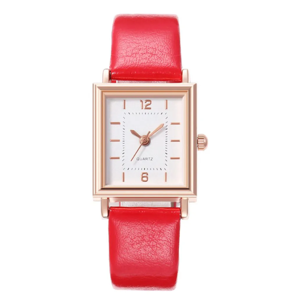 Simple Red Quartz Watch Vintage Belt Watch Square Dial Scale Ladies Fashion Quartz Watch Relogio Feminino часы женские наручные
Simple Red Quartz Watch Vintage Belt Watch Square Dial Scale Ladies Fashion Quartz Watch Relogio Feminino часы женские наручные