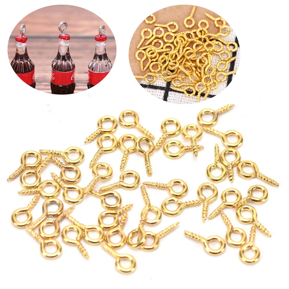 100Pcs/lot 8x4MM Small Tiny Mini Eye Pins Eyepins Hooks Eyelets Screw Threaded Clasps Hooks Jewelry Findings
100Pcs/lot 8x4MM Small Tiny Mini Eye Pins Eyepins Hooks Eyelets Screw Threaded Clasps Hooks Jewelry Findings