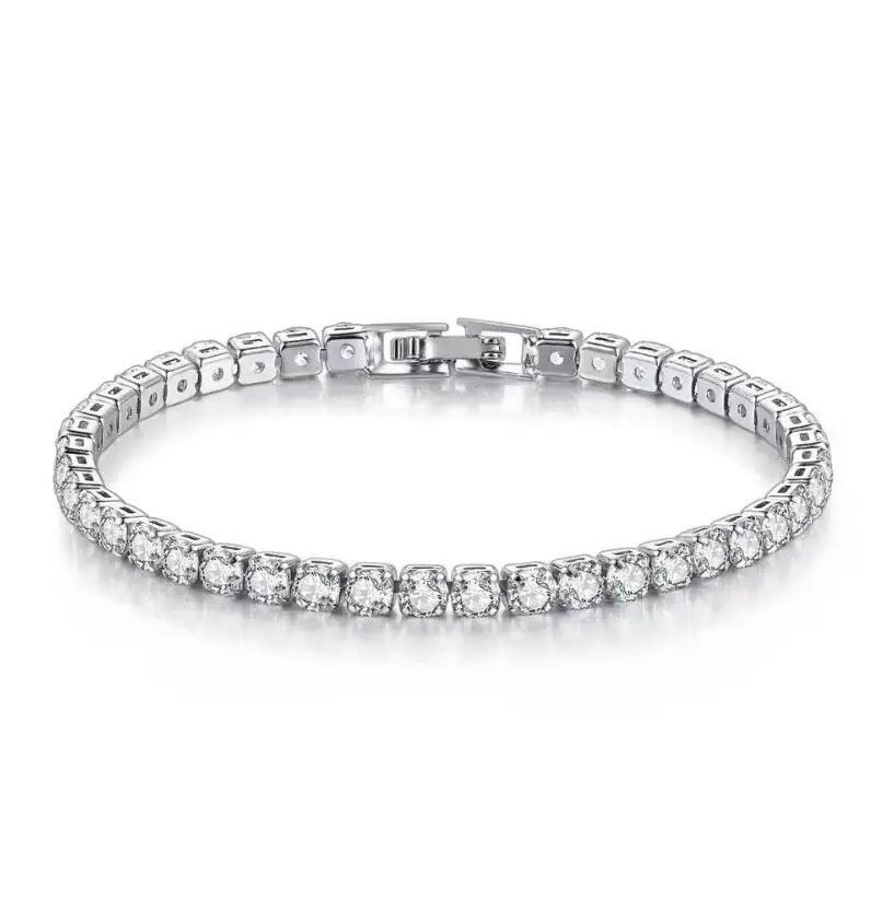 925 Sterling Silver 3mm 4MM 5MM 17.5CM CZ Tennis Bracelet Bangle For Women Wedding Fashion Jewelry Wholesale Party Gift S5650
925 Sterling Silver 3mm 4MM 5MM 17.5CM CZ Tennis Bracelet Bangle For Women Wedding Fashion Jewelry Wholesale Party Gift S5650