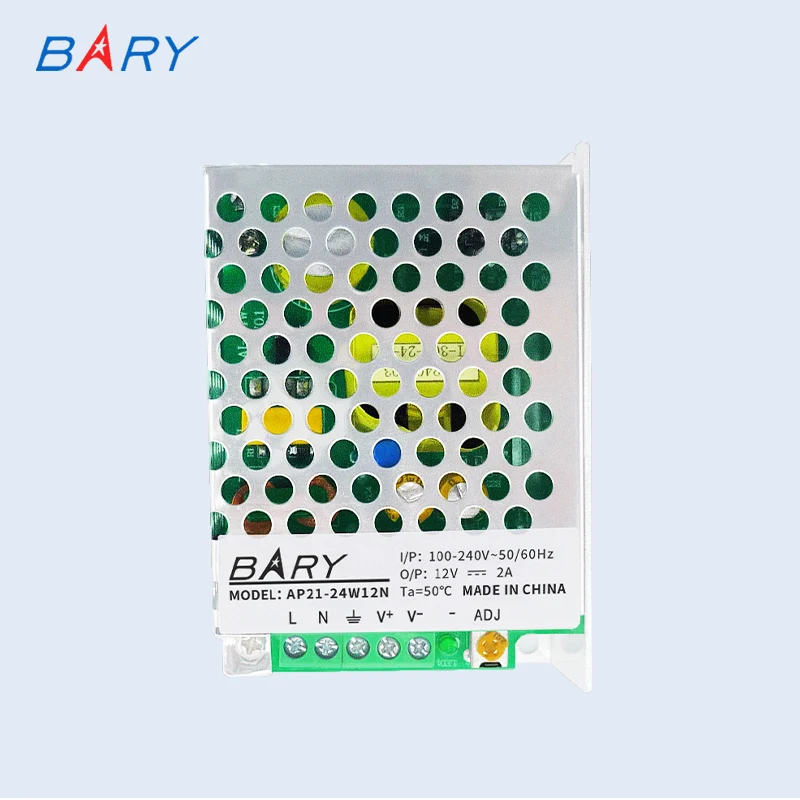 BARY 24W Output Power AC-DC Switching Power Supply Module 100-250VAC To DC12V 2000mA AP21-24W12N White Aluminum Alloy Shell
BARY 24W Output Power AC-DC Switching Power Supply Module 100-250VAC To DC12V 2000mA AP21-24W12N White Aluminum Alloy Shell