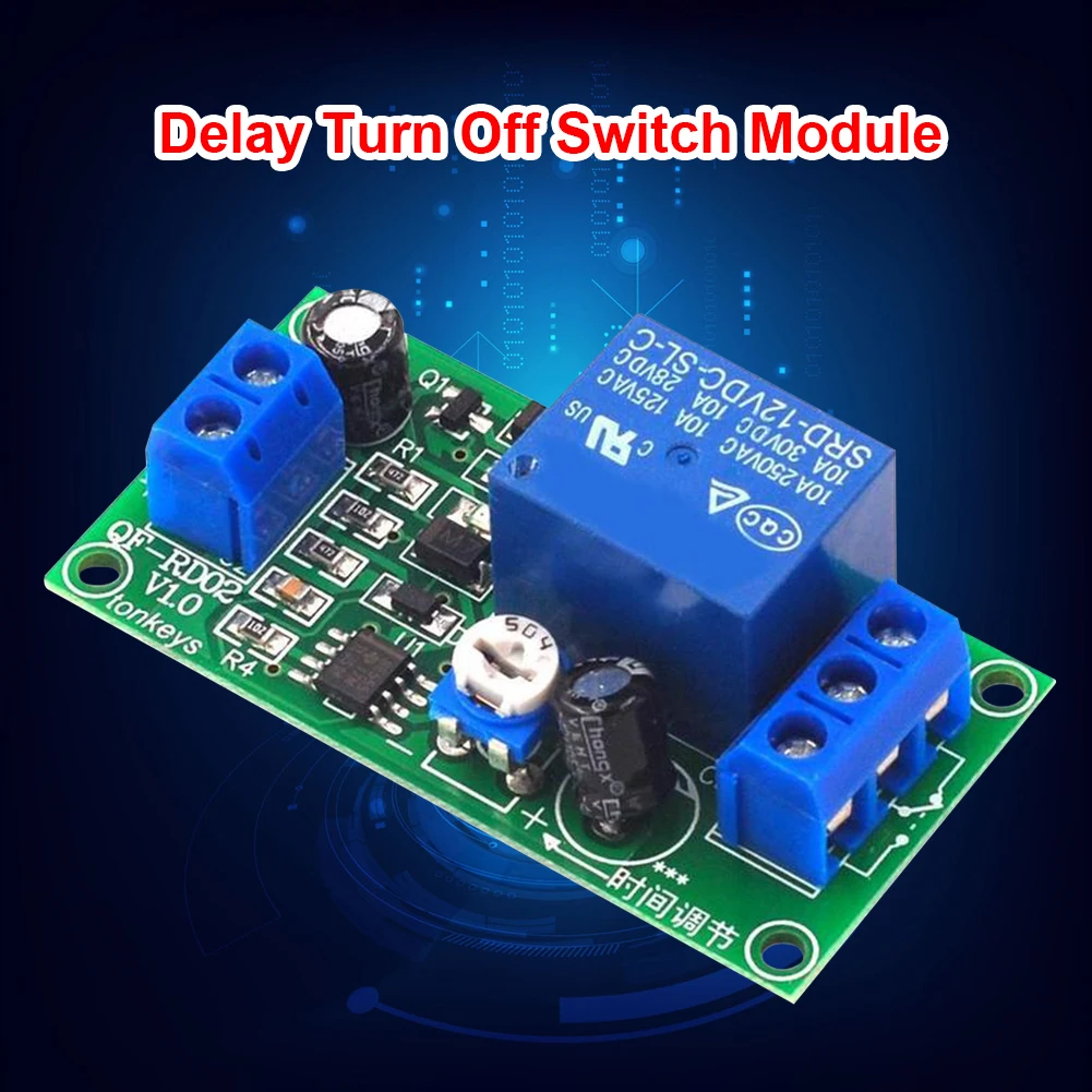 Time Adjsutable Delay Relay Module NE555 Timming Timer Relay Control Switch Board 12V DC
Time Adjsutable Delay Relay Module NE555 Timming Timer Relay Control Switch Board 12V DC
